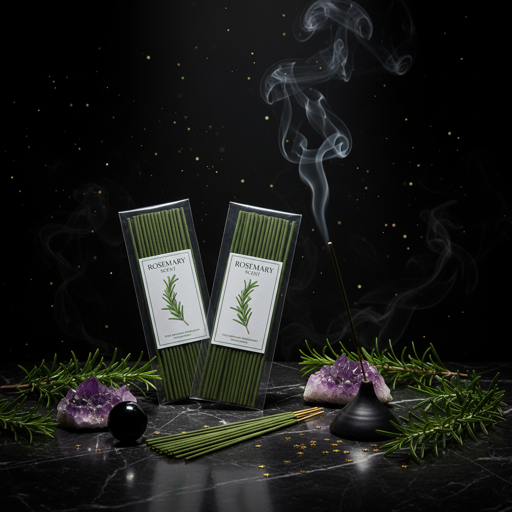 Encens romarin — dark luxe carré