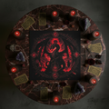 Tapis de Tirage Mystique — Dragon de Feu