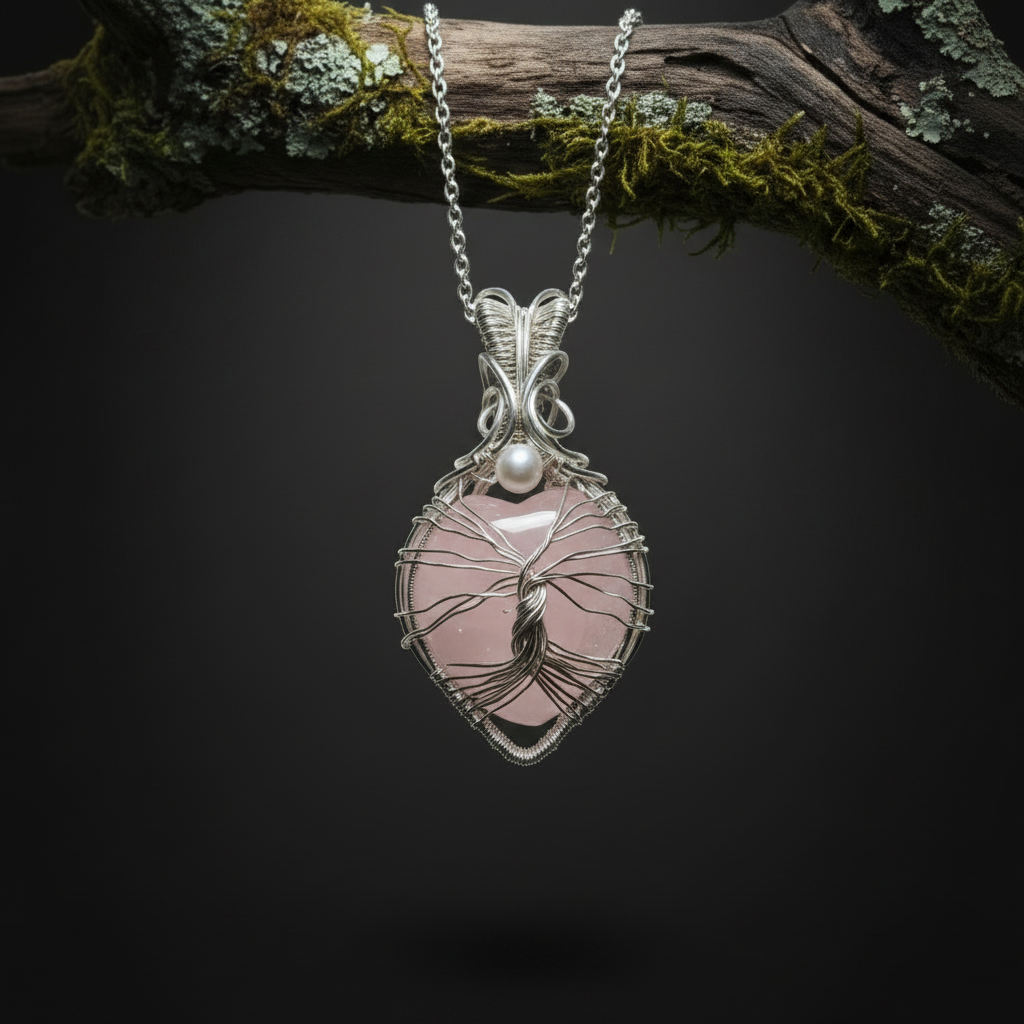 Pendentif arbre de vie - gros plan mis en valeur