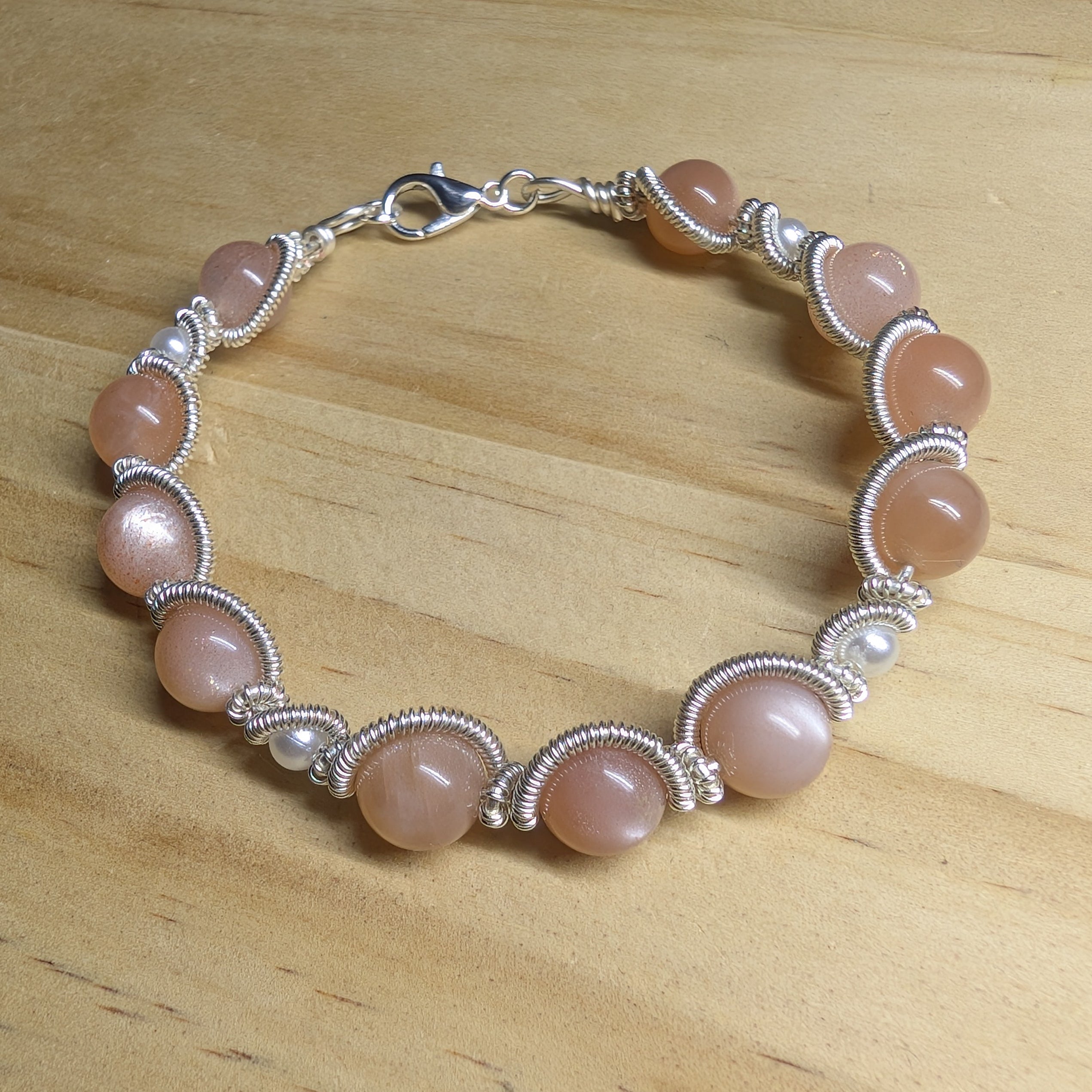 Bracelet Pierre de Soleil Tressé - Cuivre Patiné