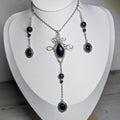Pendentif Artisanal – Spinelle Noir & Cuivre Patiné | Fait Main | Anti-Ternissement