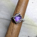 Bague Améthyste Cuivre Patiné - Réglable