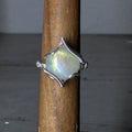 Bague Cuivre Patiné Argenté avec Péristérite