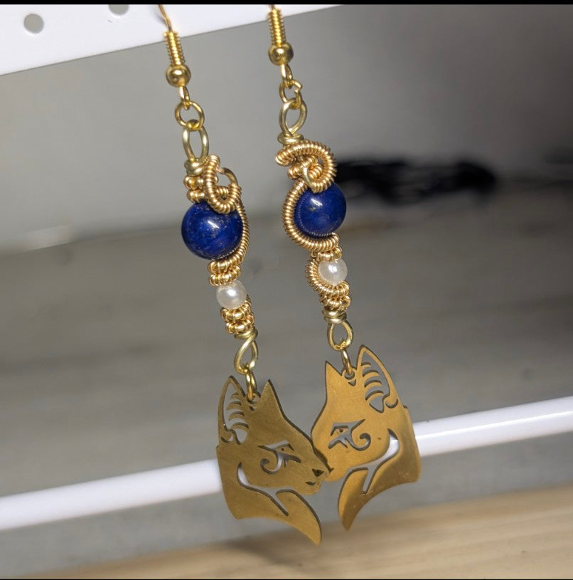 boucles d'oreilles lapis lazuli