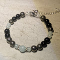 Bracelet lithothérapie apprendre a poser ses limite tourmaline pyrite aigue marine bracelet dure avec fermoir en cuivre patiné
