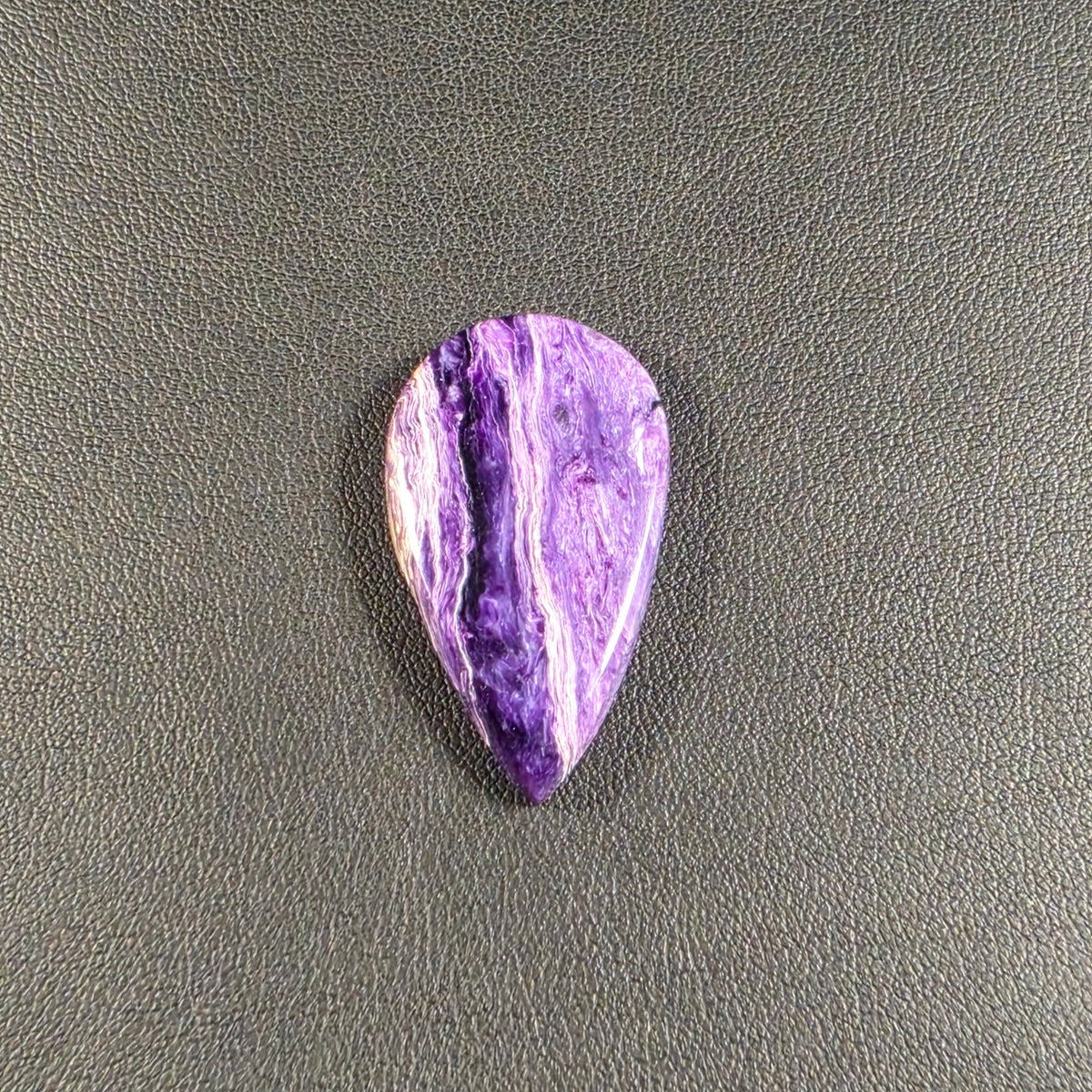 Cabochon Goutte Charoïte Naturelle – Montage Inclus