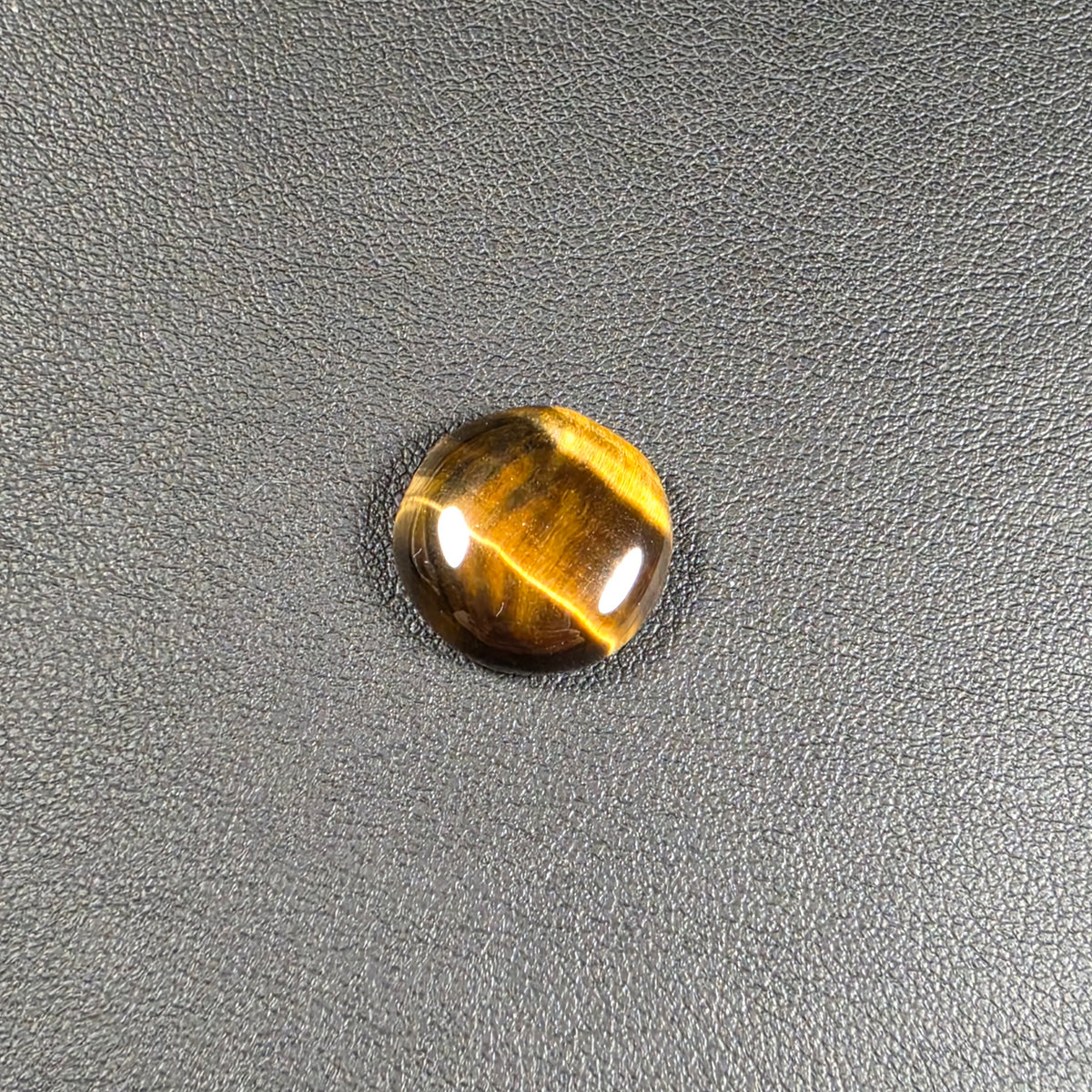 Cabochon Rond Œil de Tigre Naturel – Montage Inclus