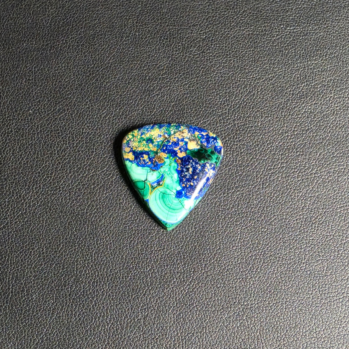 Cabochon Goutte Azurite Malachite Naturelle – Montage Inclus