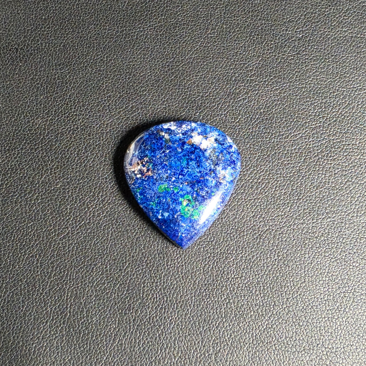 Cabochon Goutte Azurite Malachite Naturelle – Montage Inclus