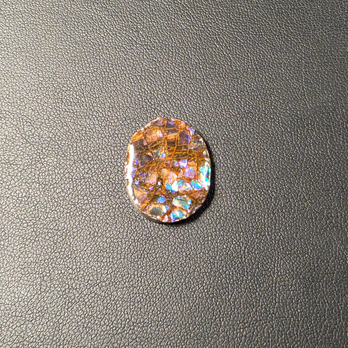 Cabochon Ovale Ammolite Naturelle – Montage Inclus